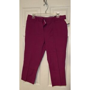 The Limited Drew Fit burgundy skinny fit heavyweight dress pants Size 14 NWT